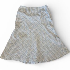 Anne Klein Vintage style Plaid Preppy A-Line Shin Length Skirt 4